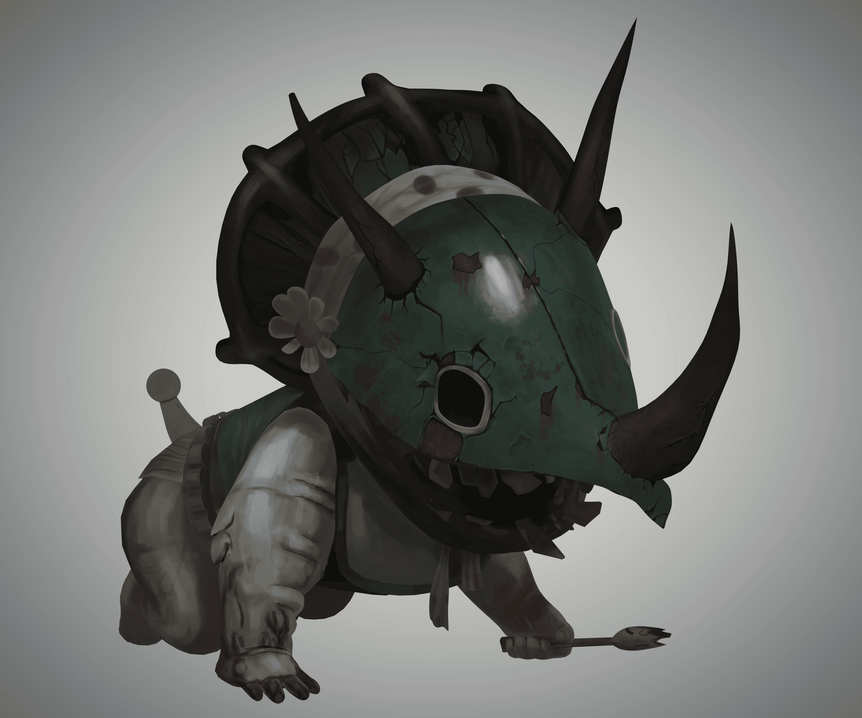 Runt 3D Handpanted Illustration